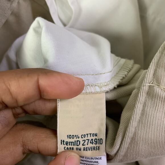 NEW LL Bean Chino Shorts 9" Original Fit Women's SZ‎ 14 Khaki Wrinkle free - Picture 11 of 12